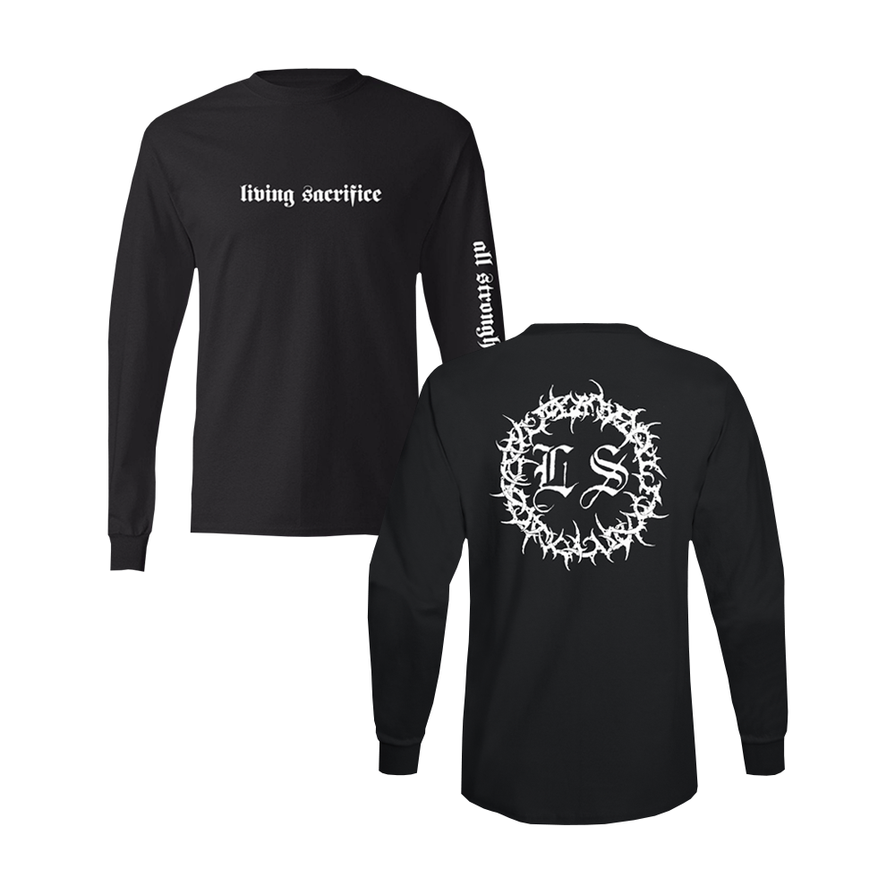 Living Sacrifice - Strongholds Long Sleeve White Print.